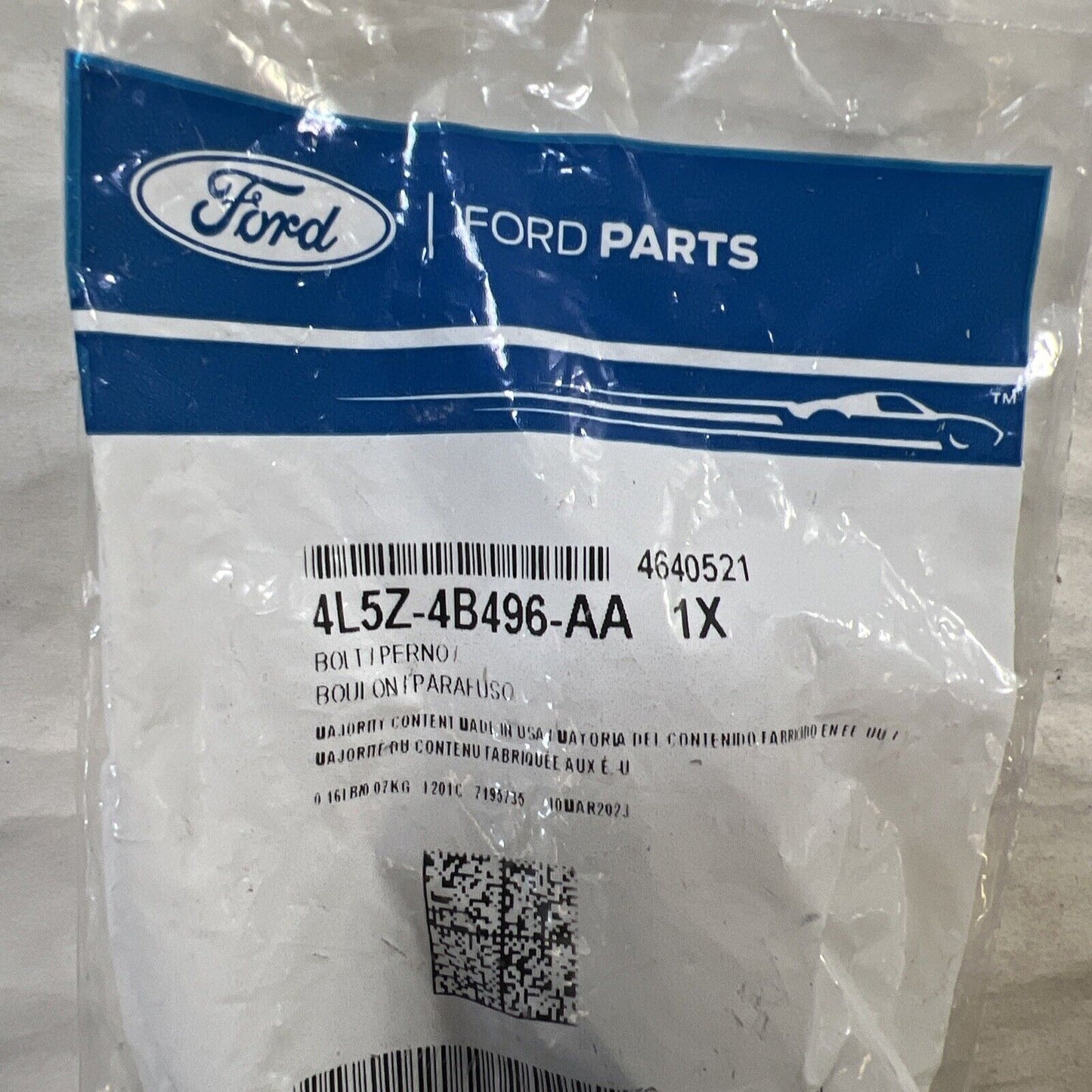 Genuine OEM Ford Mount Bolt With Washer 4L5Z4B496AA