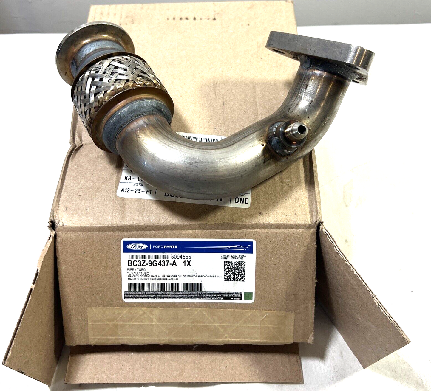 Genuine OEM Ford F-250 Super Duty Right Side Exhaust Pipe 2011-2017 BC3Z9G437A