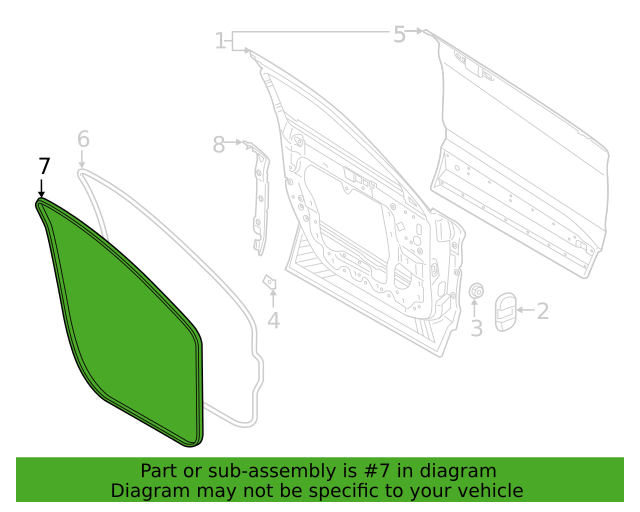 Genuine OEM Ford Explorer Front Door Weather-Strip On Body 20-24 LB5Z7820708A