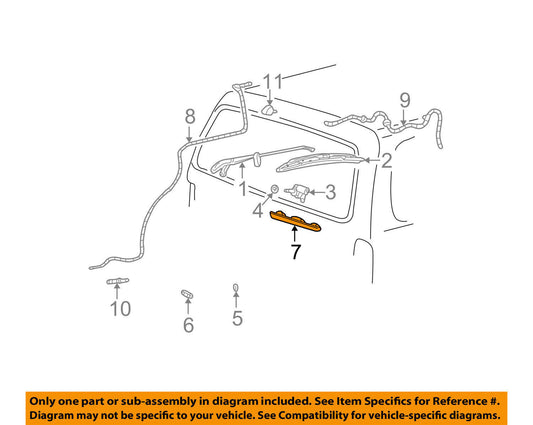 Ford Explorer Tailgate Hatch Wiper Arm Cover Passenger Side 02-05 1L2Z17496AA