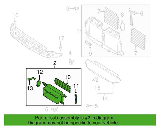 Genuine OEM Ford Expedition Radiator Shutter Assembly 2018-23 JL1Z8475D