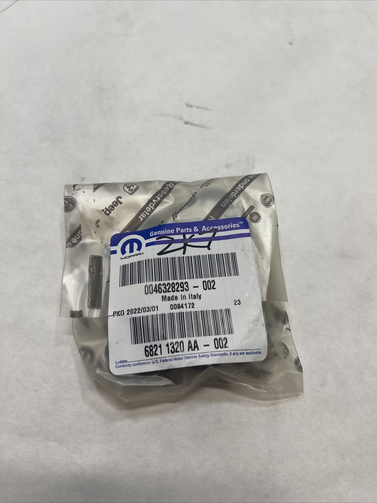 Genuine Mopar Egr Tube Gasket 68211320AA