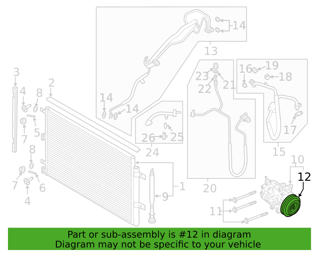 Genuine OEM Ford Explorer A/C Compressor Clutch Motorcraft YB3305 L1MZ19D786C