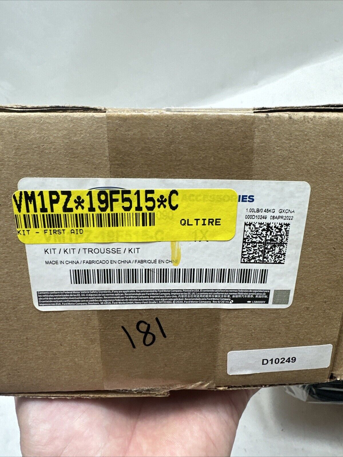 Genuine OEM Ford Bronco Compact First Aid Safety Kit 2021-2024 VM1PZ19F515C