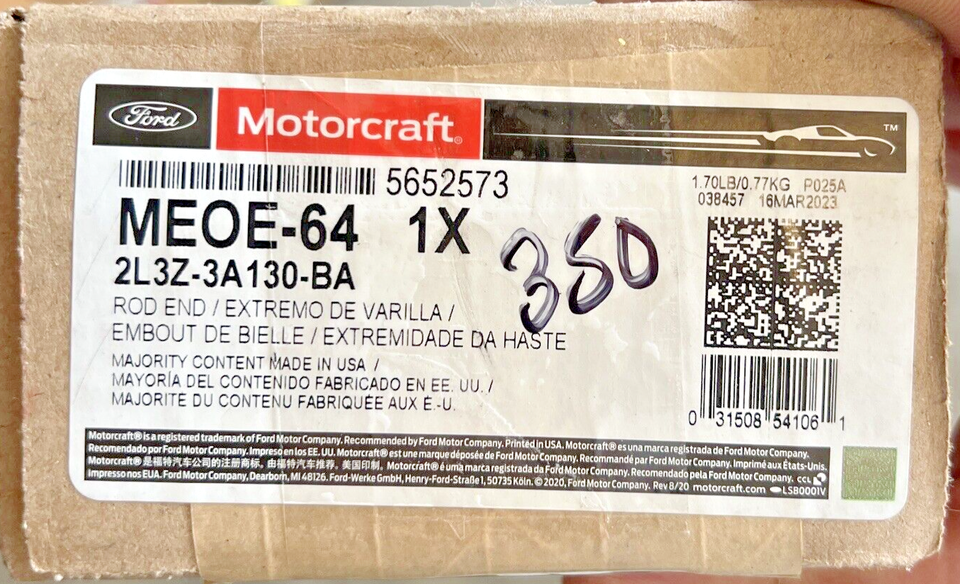 Genuine OEM Ford F-150 Right Side Steering Tie Rod End 97- 04 Motorcraft MEOE64