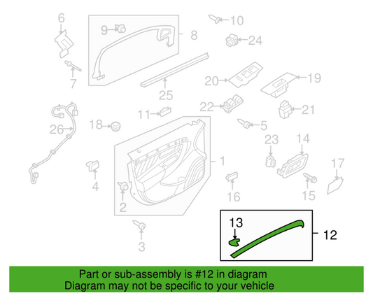 Genuine OEM Ford Taurus Right Passenger Side Trim Molding 13-19 AG1Z54239A00AB