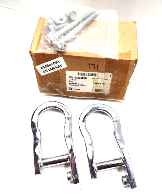 Chrome Tow Hooks Silverado Sierra 1500 2001-2019 Genuine GM Parts 84072462