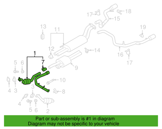 Genuine OEM Ford F150 3.5L Right Catalytic Converter 2017-2019 HL3Z5E212A