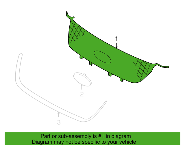 Genuine OEM Ford Freestyle Bumper Grille Assembly 2005-2007 5F9Z8200AAA