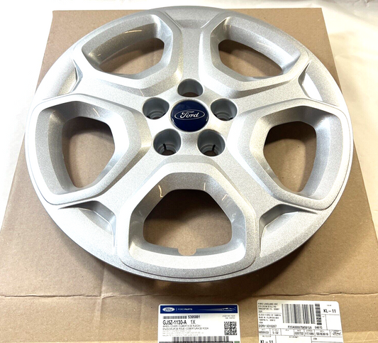 Genuine OEM Ford Escape Silver 5 Spoke 17" Wheel Cover Hub Cap 17-19 GJ5Z1130A