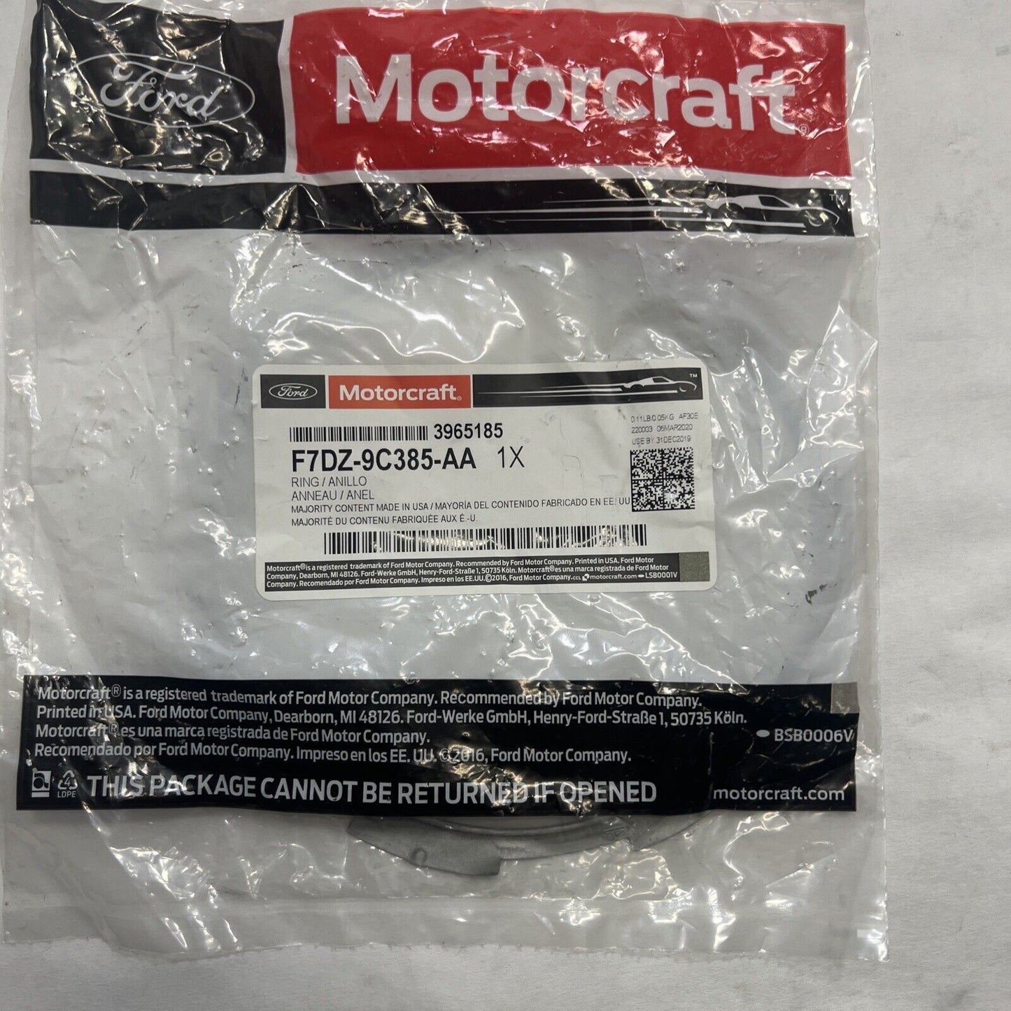 Genuine OEM Ford Taurus Lock Ring 1998-2007 Motorcraft F7DZ9C385AA