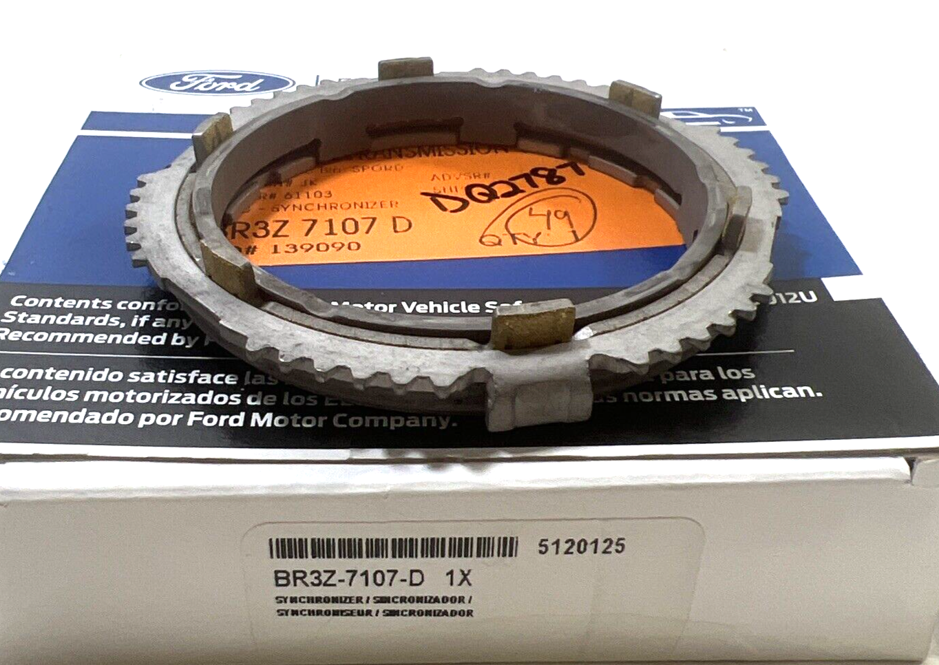 Genuine OEM Ford Mustang MT-82 Man Trans Synchronizer Ring BR3Z7107D