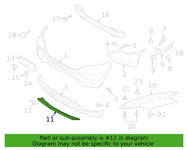 Genuine OEM Ford Explorer Lower Molding 2020-2023 LB5Z8419AB