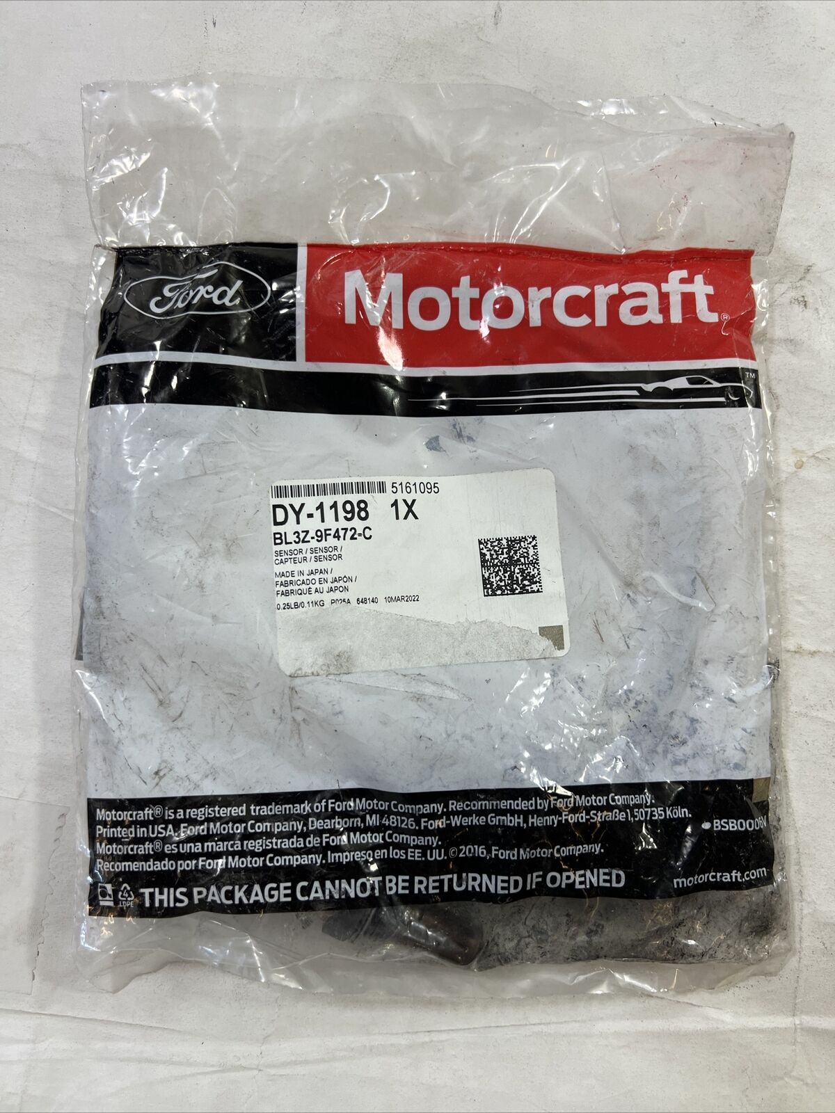 Genuine OEM Ford Fusion Oxygen Sensor 2013 Motorcraft DY1198