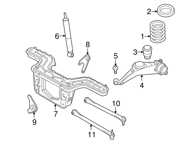 Genuine OEM Ford Escape Left/Right Side Shock Absorber 05-07 Motorcraft ASH1143