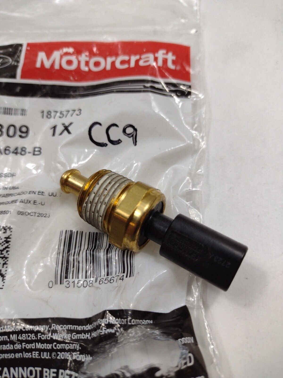 Genuine OEM Ford Edge Coolant Temp Sensor 2015-24 FT4Z12A648B Motorcraft DY1309