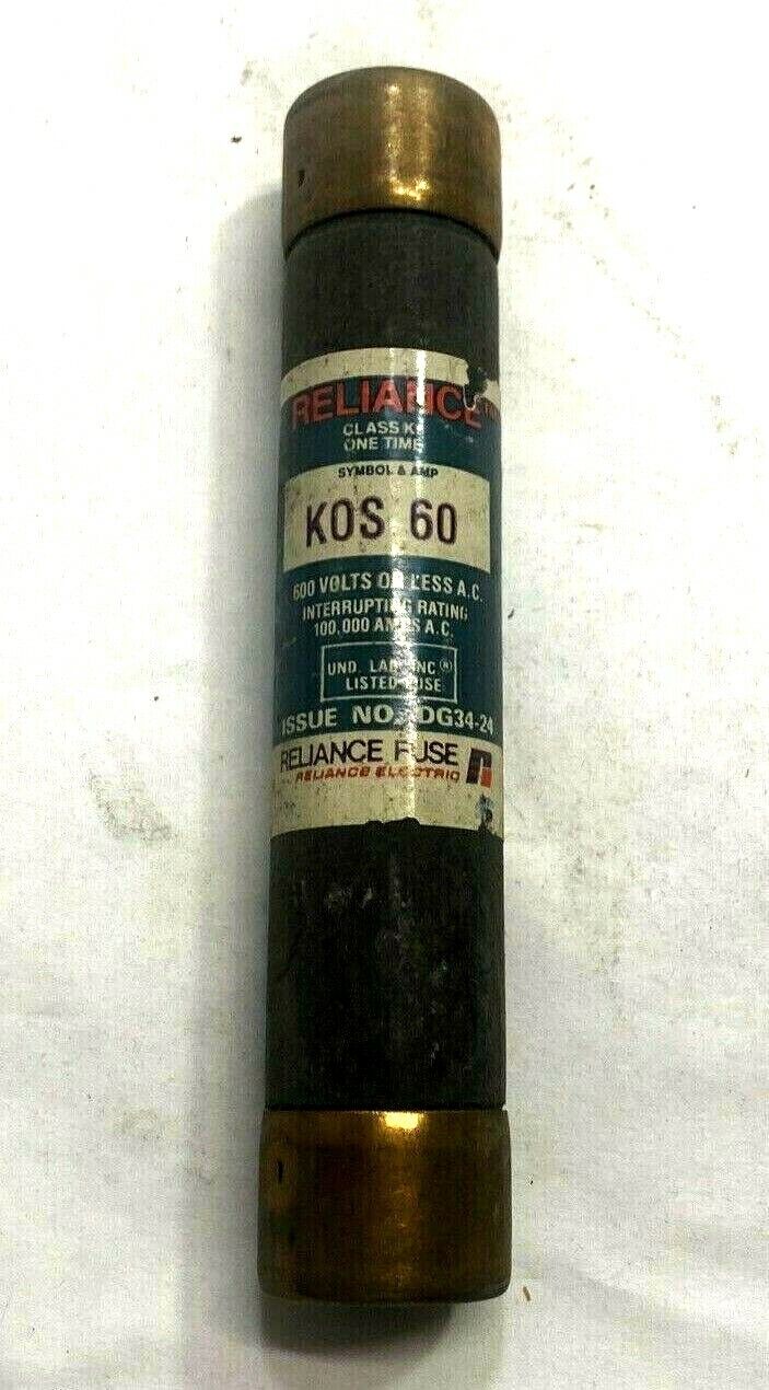 New Reliance Class K5 One Time Fuse KOS 60