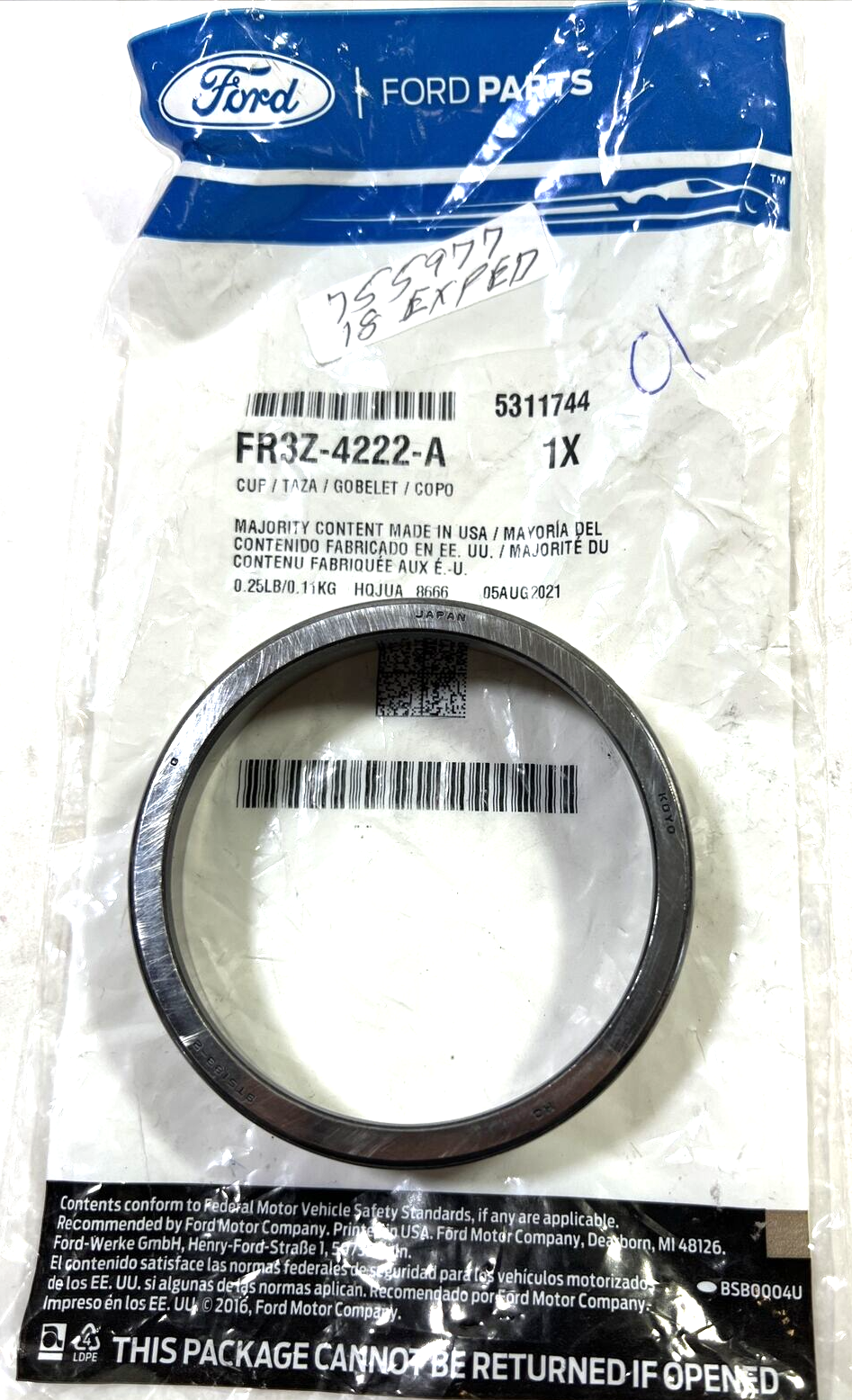 Genuine OEM Ford Expedition Axle Bearing Cup 2015-2023 FR3Z4222A