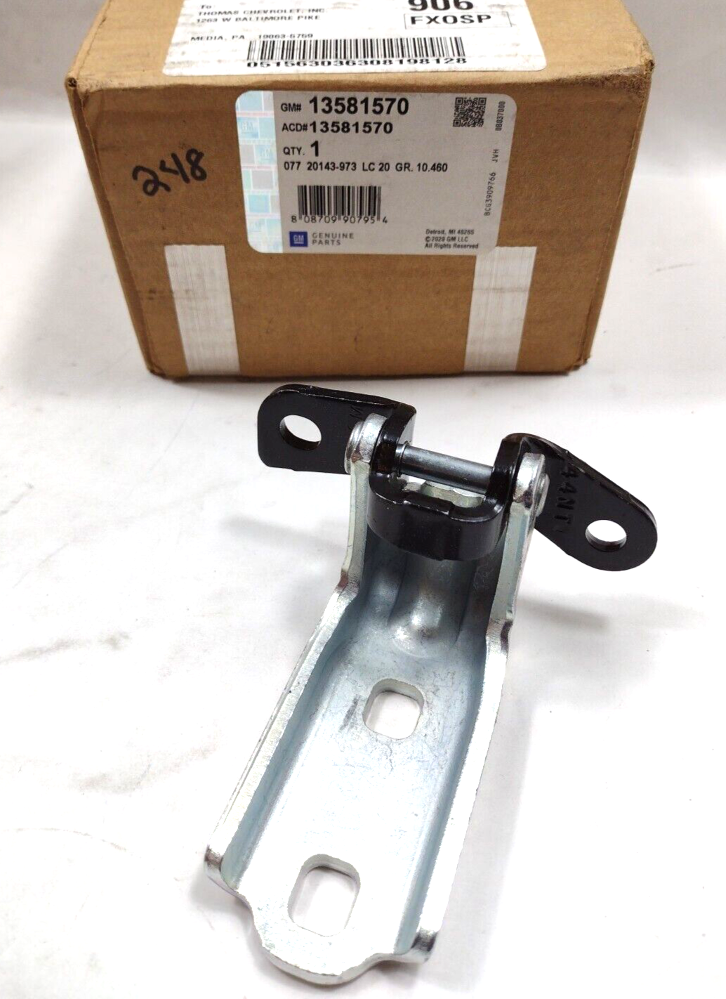 Genuine OEM GM Cadillac Escalade Rear Door Hinge 2014-2024 13581570