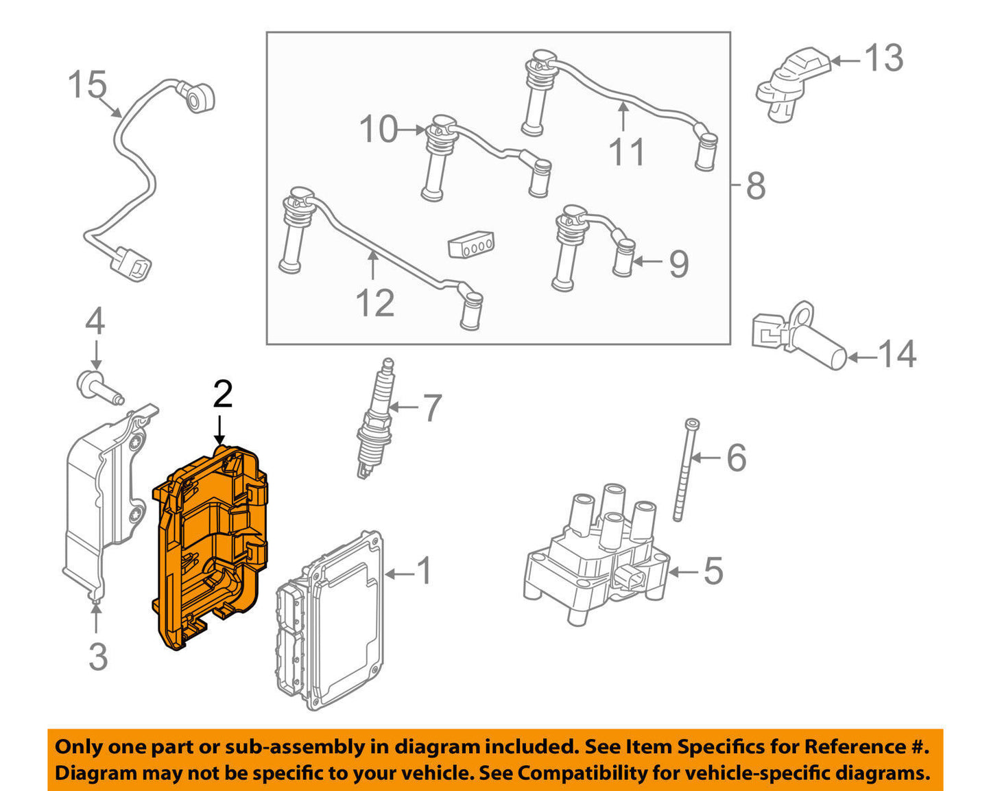 OEM Ford Fiesta Ignition-Bracket 1.6L-L4 2011-2013 BE8Z12A659A