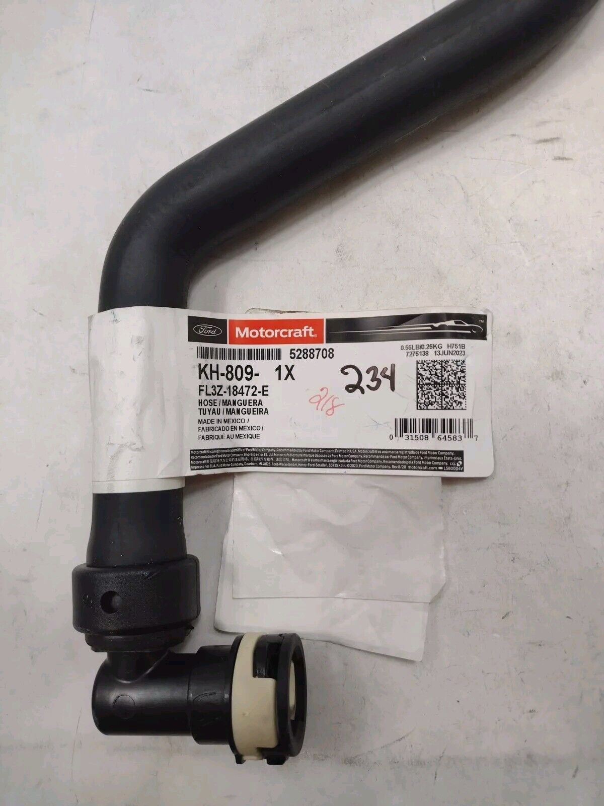 Genuine Motorcraft HVAC Heater Hose  KH-809   FL3Z18472E