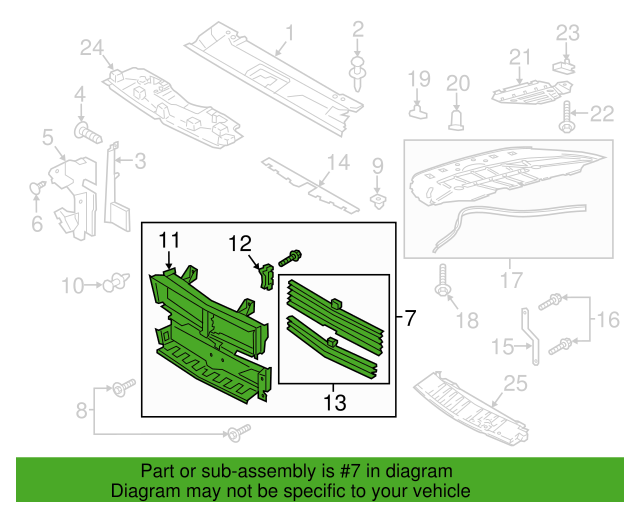 Genuine OEM Ford Mustang Radiator Control Grille Shutter Assembly JR3Z8475F