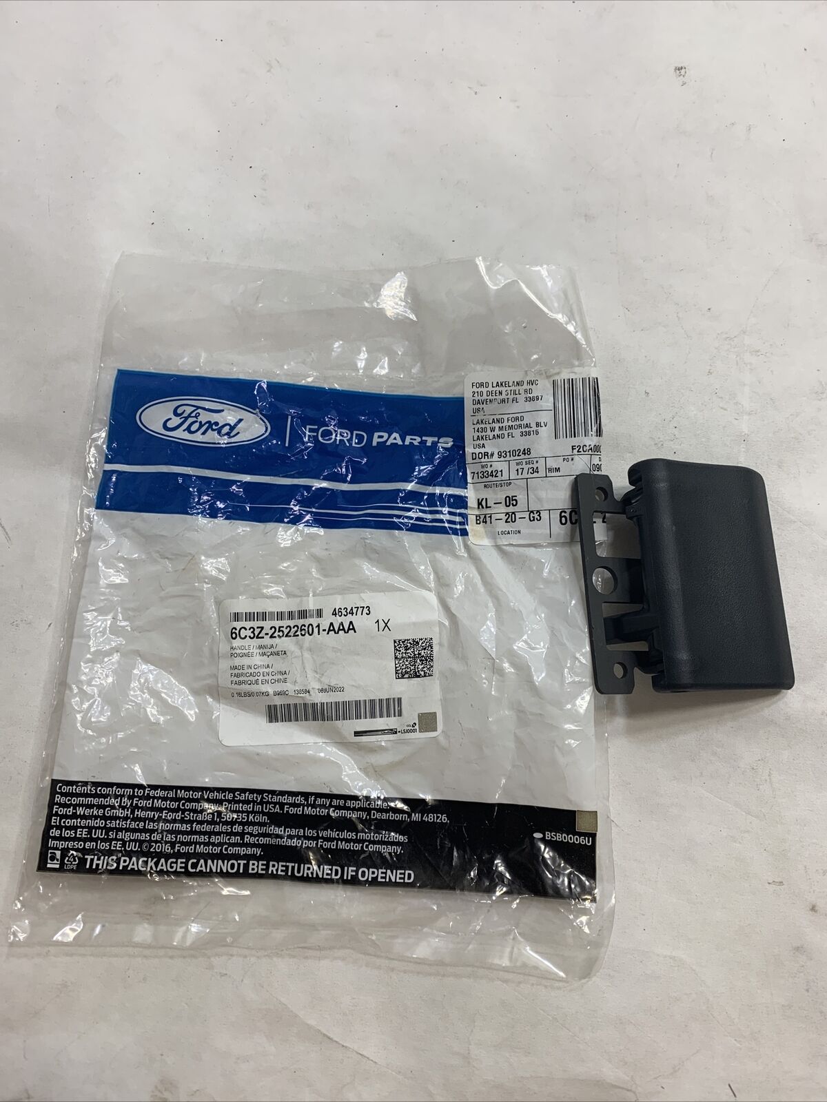 Genuine Ford Handle Inside 6C3Z-2522601-AAA