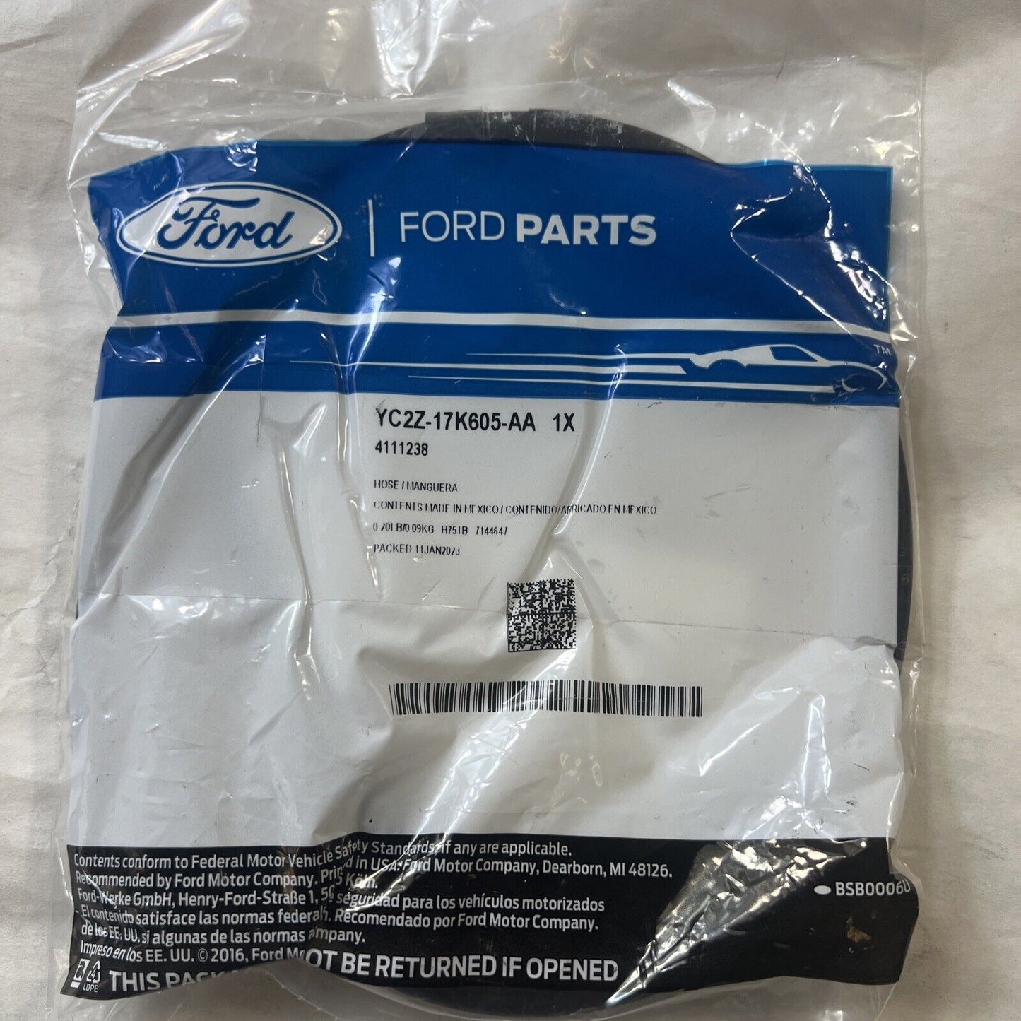 Genuine OEM Ford E-150 E-250 Wiper Washer-Windshield-Upper Hose YC2Z17K605AA