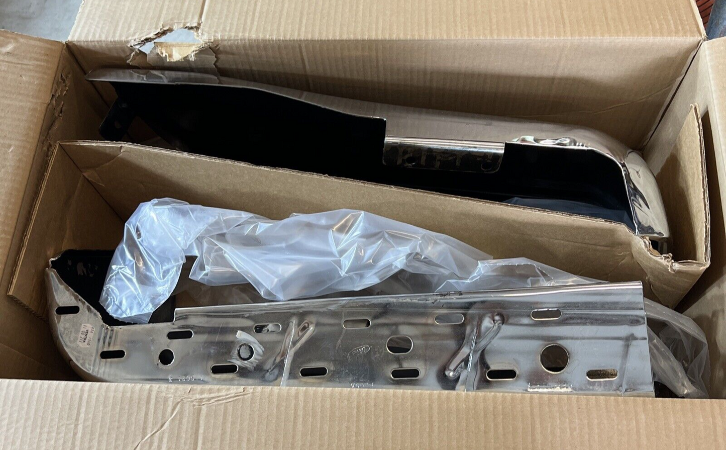 Genuine OEM Ford F150 Chrome Rear Bumper Kit LH and RH 2015-2020 NEW FL3Z17906A