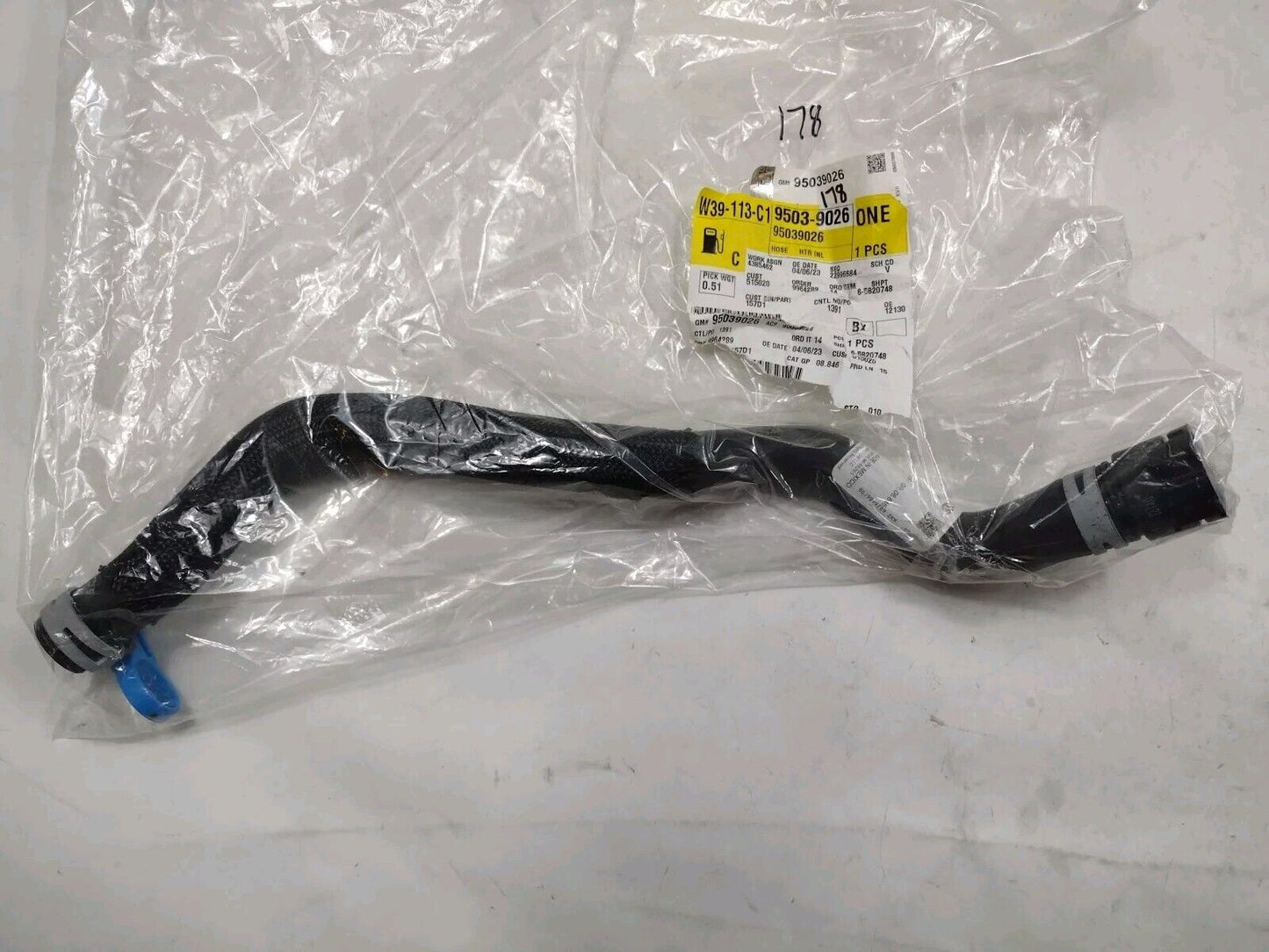 Genuine GM Heater Inlet Hose 95039026