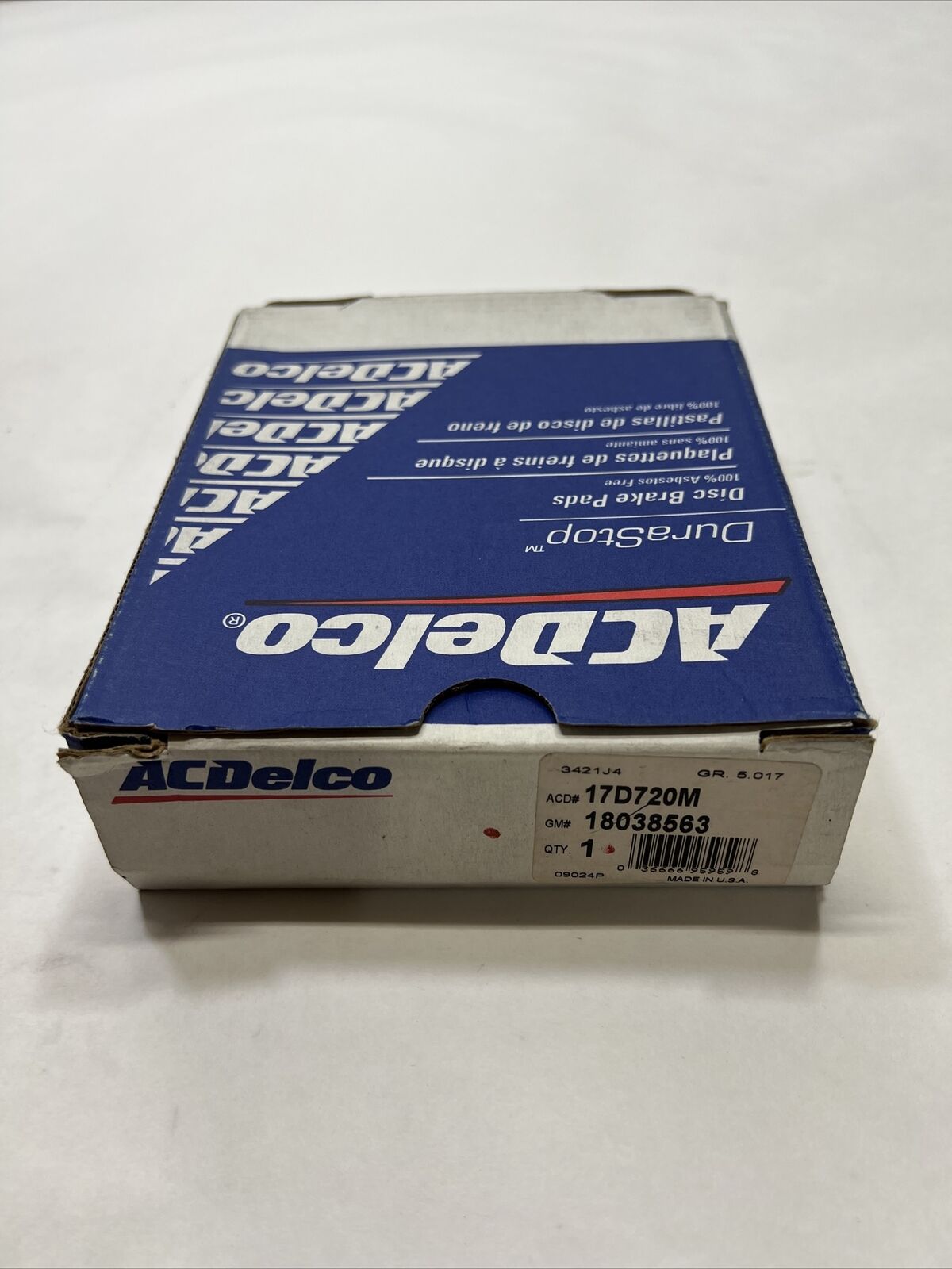 ACDelco Pro 17D720M Disc Brake Pad Set, Front