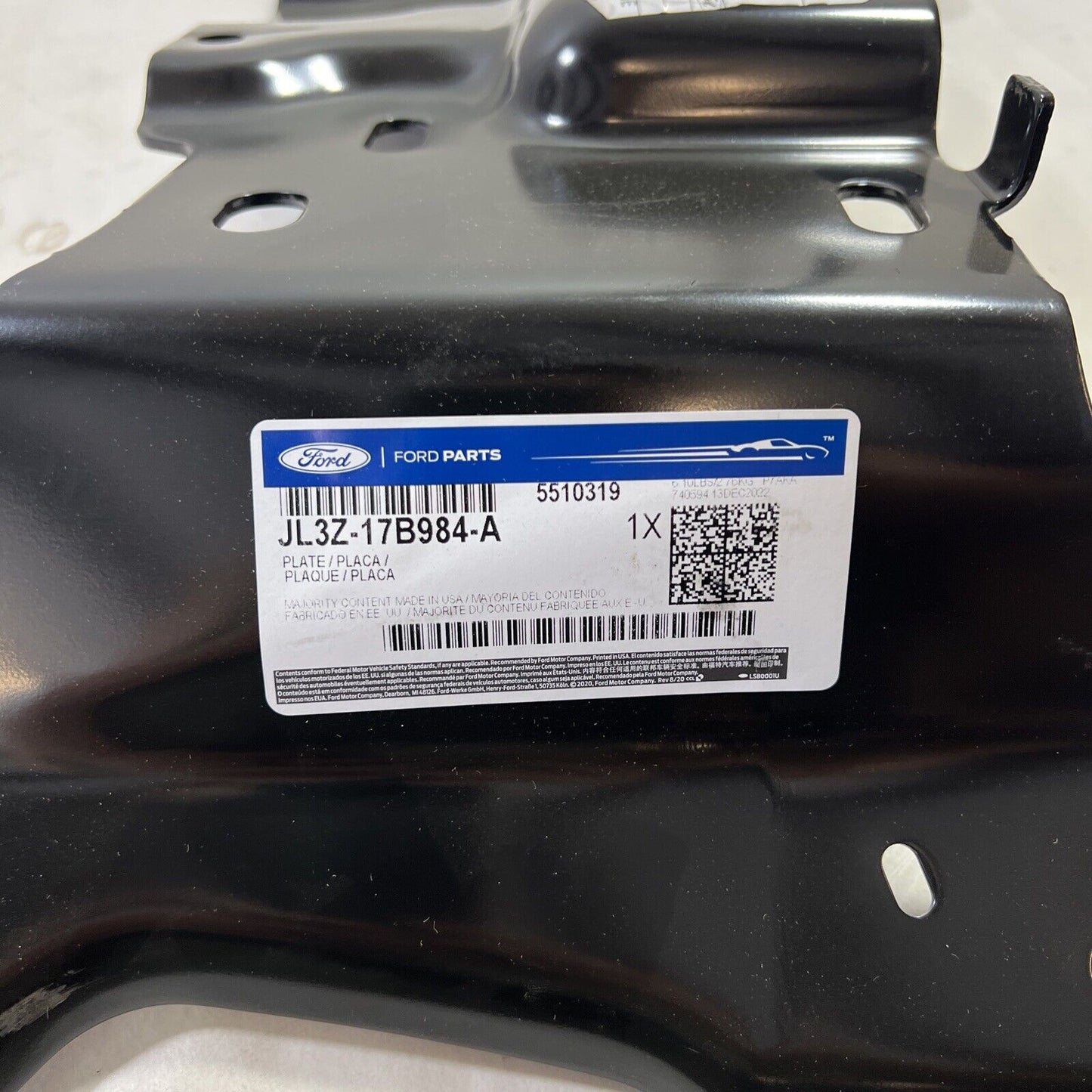 Genuine OEM Ford F-150 Front Bumper Mount Plate 2018-2020 JL3Z17B984A