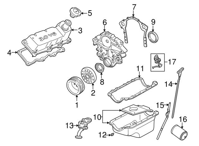 Genuine OEM Ford Engine Oil Pan Gasket Set 2002-2008 2F1Z6710AA