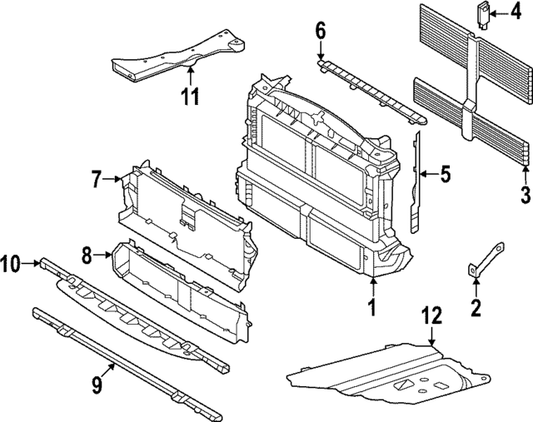 Genuine OEM Ford Maverick Radiator Support Air Deflector 2022-2024 NZ6Z8312A