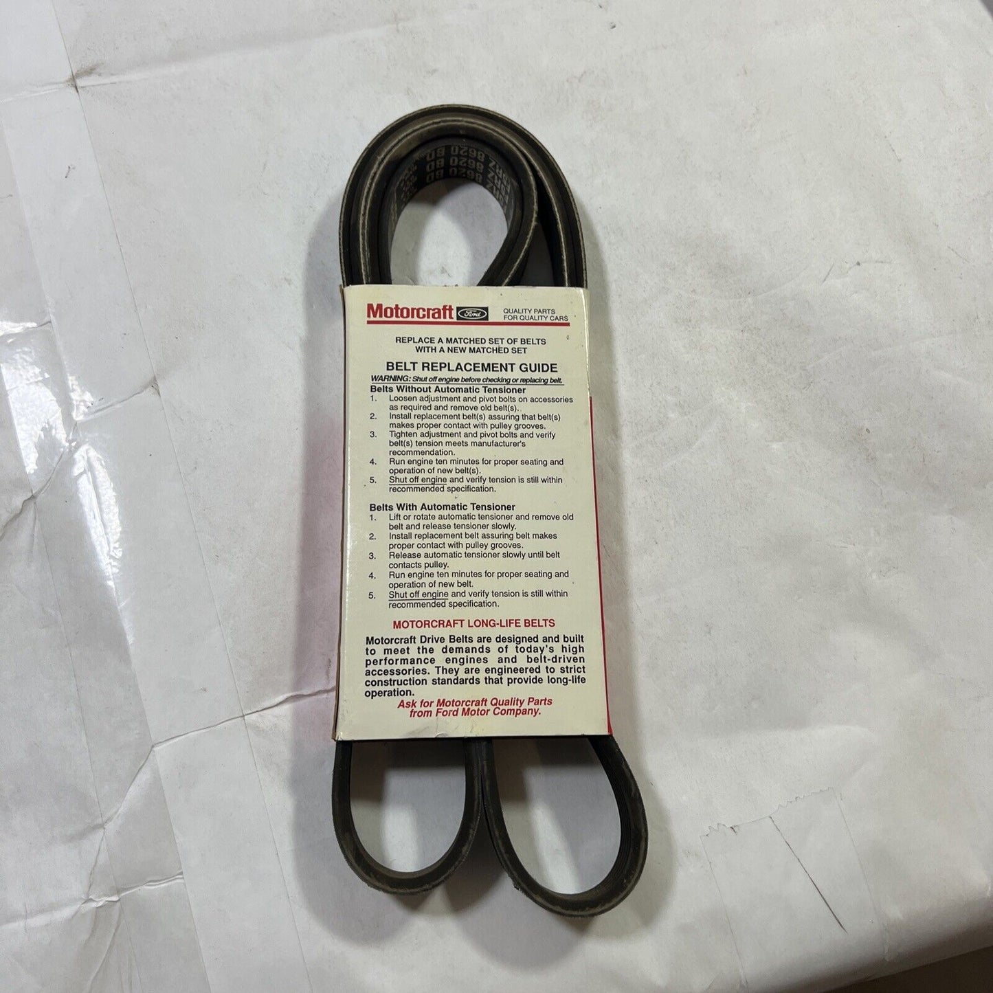 Genuine OEM Ford Contour Accessory Drive Belt Motorcraft 1995-1997 JK6740A