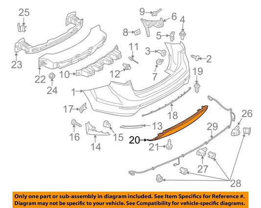 Genuine OEM Ford Fiesta Rear Valance Bumper Cover 2014-18 D2BZ17K835BBCP