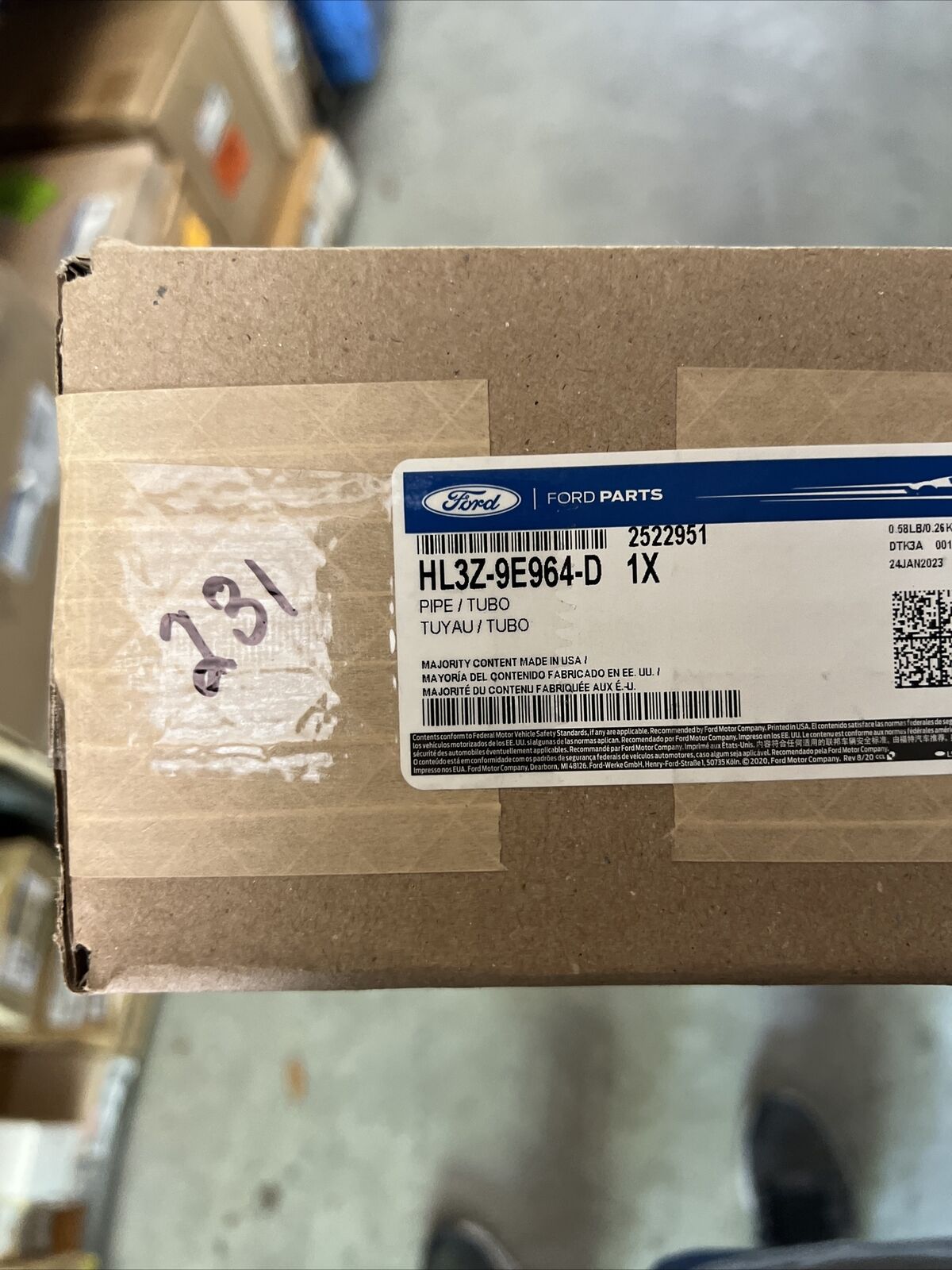 Genuine OEM Ford Fuel Pipe Line HL3Z9E964D