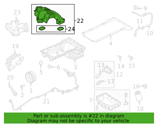 Genuine OEM Ford Super Duty 6.7L Intake Manifold 2020-2024 NEW LC3Z9424B