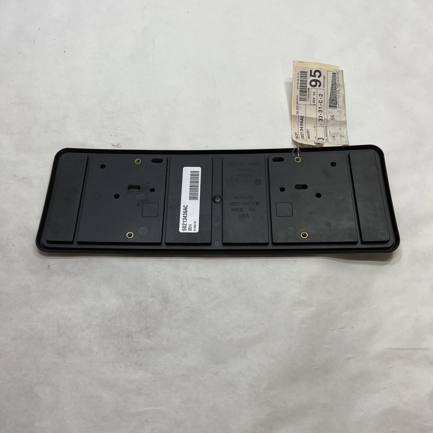 Genuine Mopar License Plate Bracket Kit Export 68213436AC