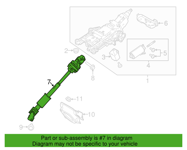 Genuine OEM Ford Explorer Lower Steering Shaft Assembly 2010-2019 BB5Z3B676C