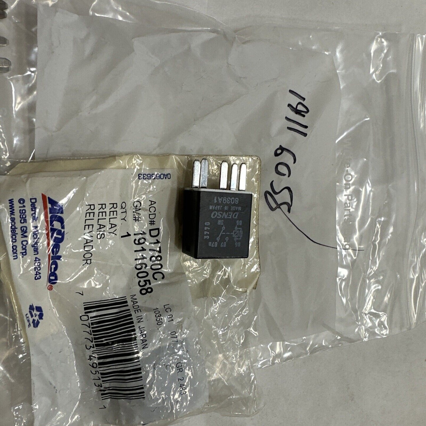 Genuine OEM ACDelco D1780C Black Multi-Purpose Relay