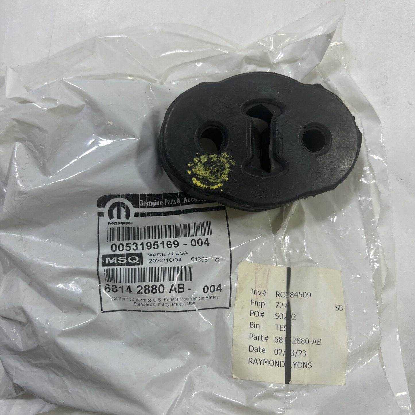 Genuine OEM Mopar Compass Exhaust Isolator 2012-2017 68142880AB