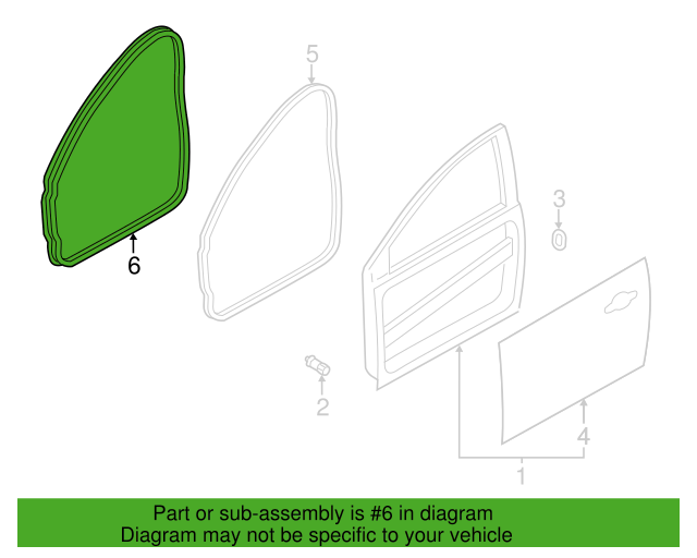 Genuine Ford Focus Front Door-Body Weatherstrip Weather Strip Seal CV6Z5820530A