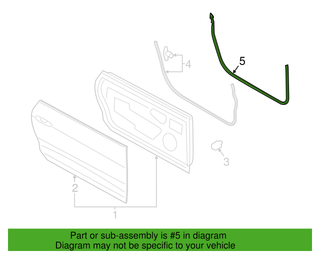 Genuine OEM Ford Mustang Weather Strip On Body 2015-2023 FR3Z7620709A