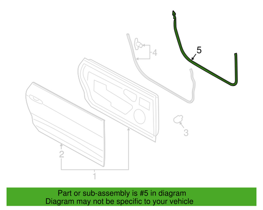 Genuine OEM Ford Mustang Weather Strip On Body 2015-2023 FR3Z7620709A