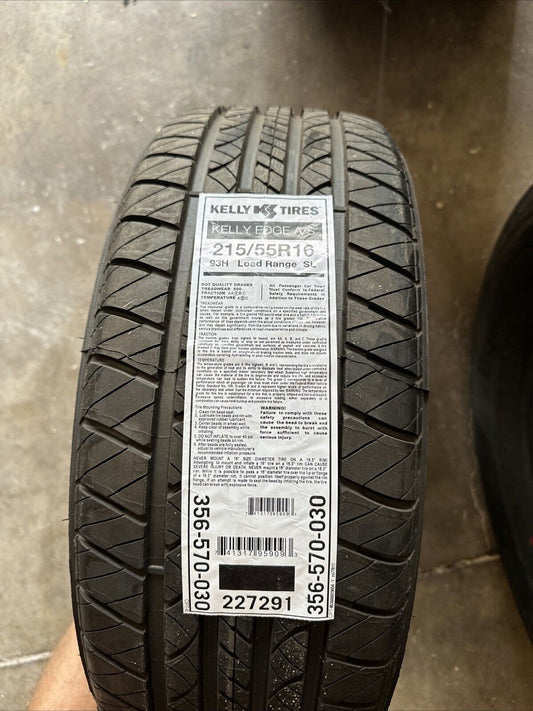 1 New Kelly Edge AS 215/55R16 Tire