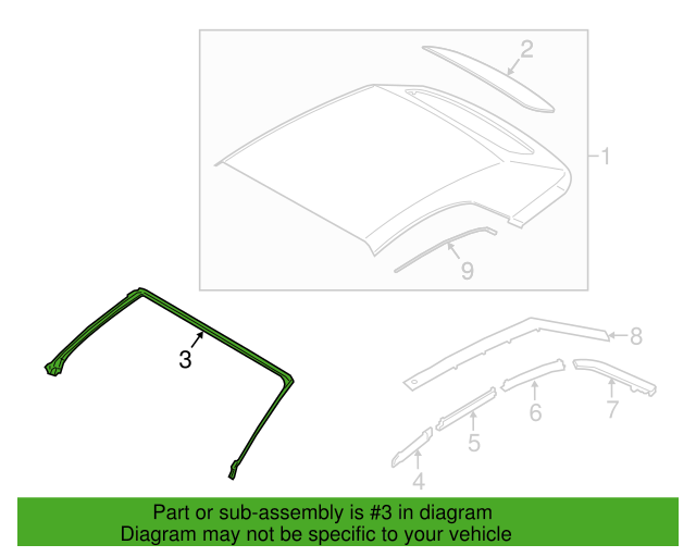 Genuine OEM Ford Mustang Windshield Frame Weatherstrip Seal 2015 FR3Z7603110A