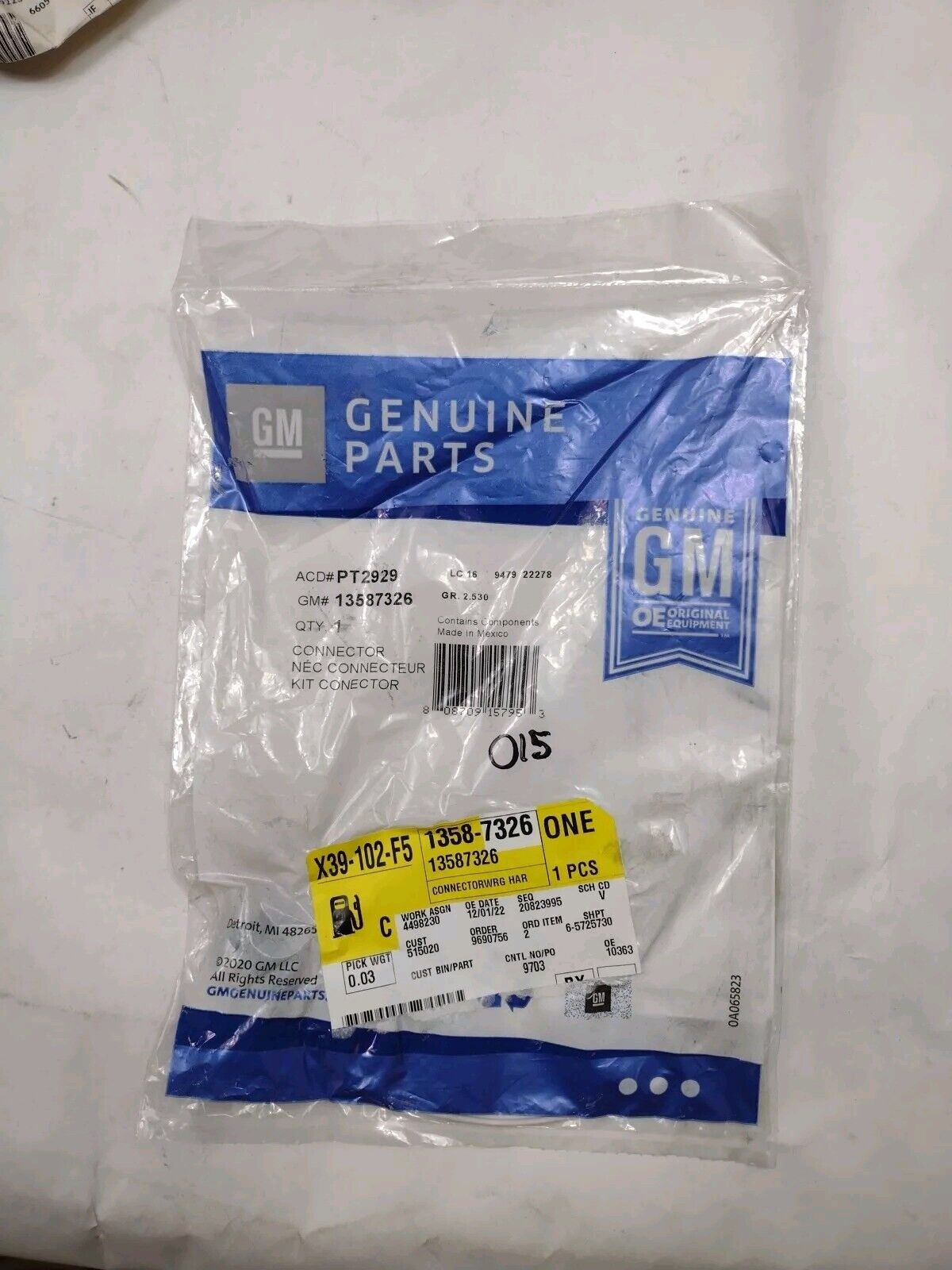 Connector  ACDelco GM OE/GM Genuine Parts  PT2929