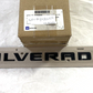 Genuine OEM GM Chevrolet Black Silverado Tailgate Emblem Nameplate 84806929