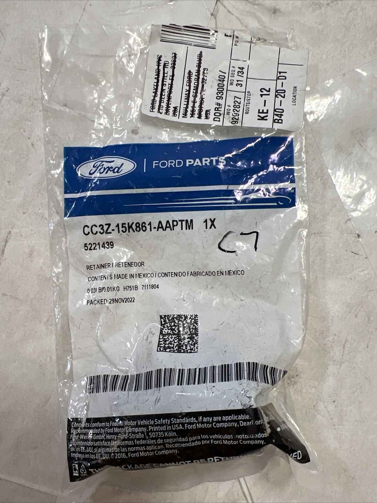 Genuine OEM Ford F-250 Super Duty Retainer 2011-2015 CC3Z15K861AAPTM